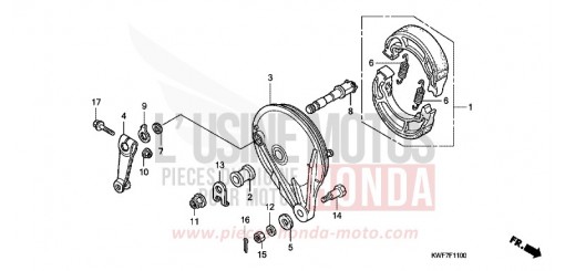 REAR BRAKE PANEL CBF125MA de 2010